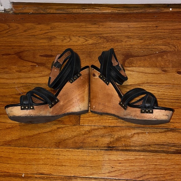 Colin Stuart wood wedge heel size 7.5 - Picture 4 of 8